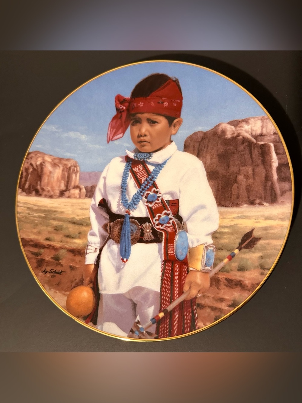 "Young Archer" Collector Plate/Jay Schmidt/Proud Innocence Plate Collection/1995